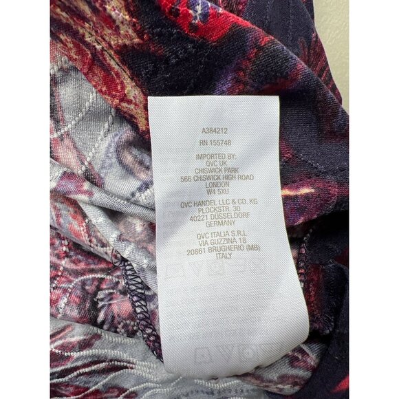 Attitudes by Renee Regular Asymmetric Jacquard Tunic Top Size Large Boho Hippie - Picture 5 of 7